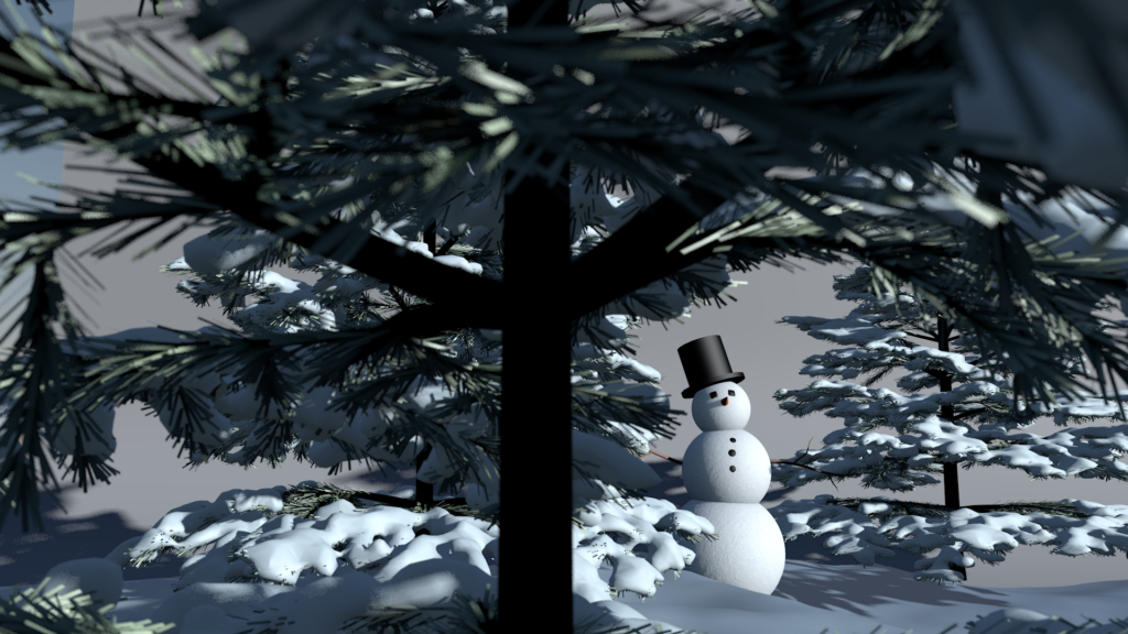 3d snowman render