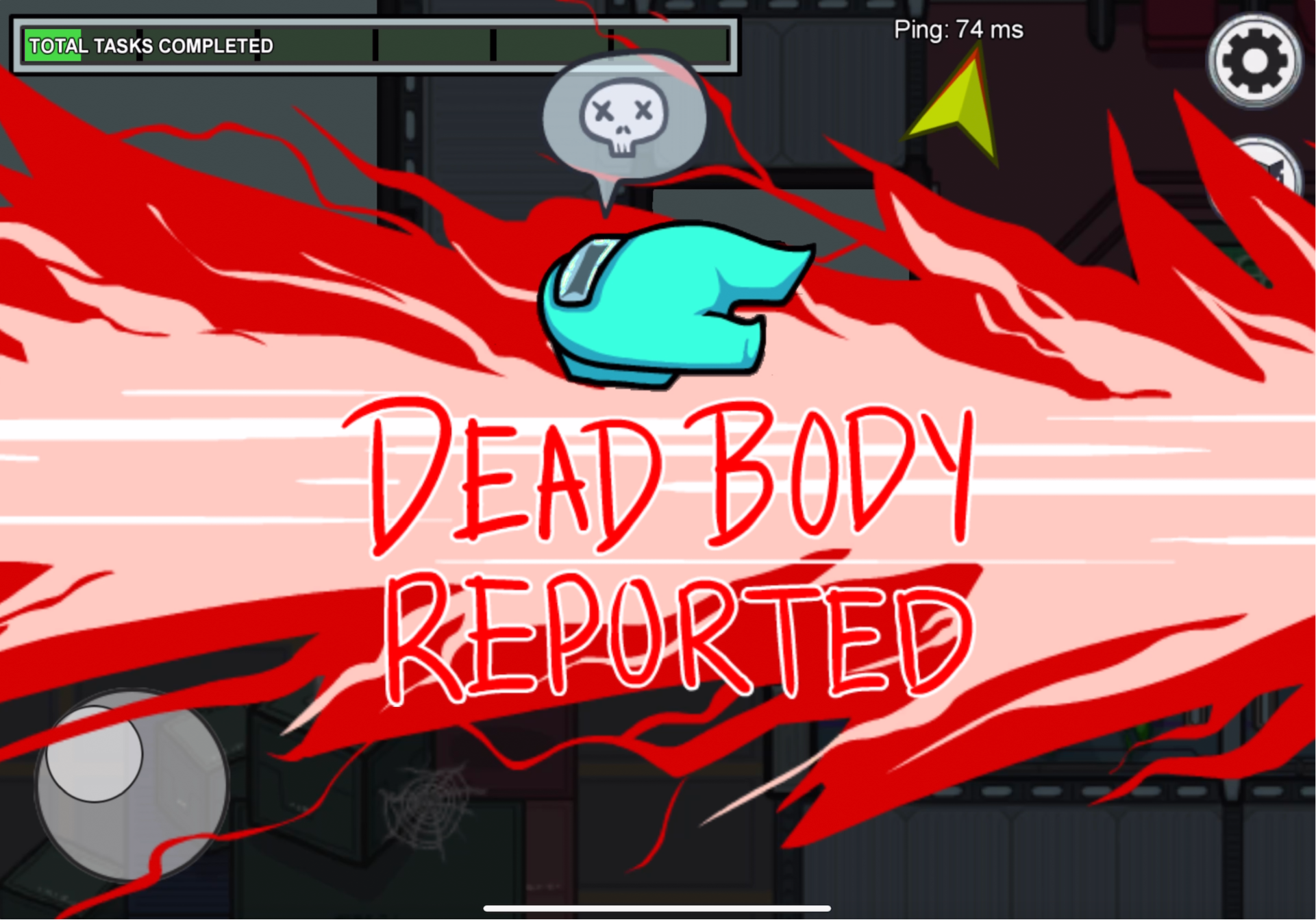 Dead Body Reported gameplay screen from Among Us
